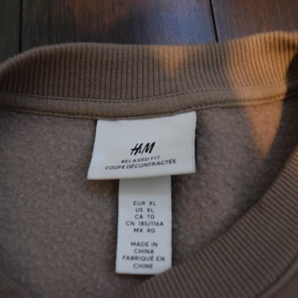 H&M Anytime Soon Brown Crewneck XL - Picture 3 of 5